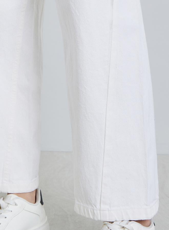 Styli White High Rise Relaxed Fit Jeans - Image 3